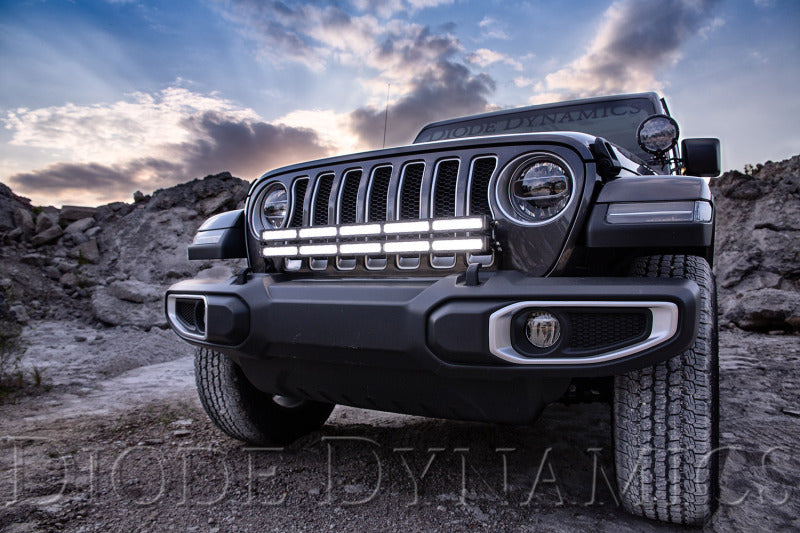Diode Dynamics SS30 Bumper Bracket Kit w/ Dual Light Bars (FRONT): Jeep Wrangler / Gladiator (07-26)
