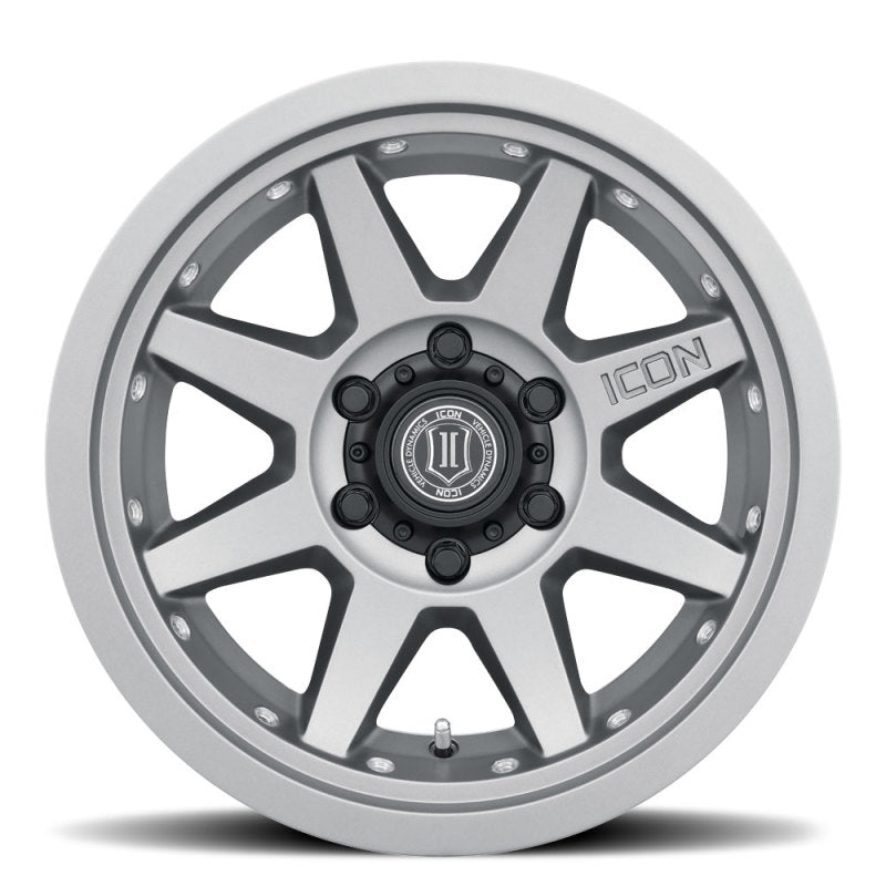 ICON Rebound Pro 17x8.5 5x5 -6mm Offset Titanium Wheel | Jeep Gladiator JT / Wrangler JL / Wrangler JK (20-25 / 18-25 / 07-18) (21817857345TT)