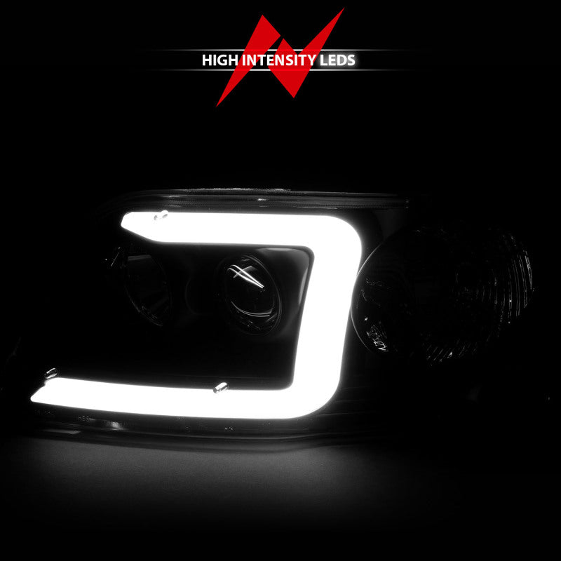 ANZO Black Projector Headlight Set w/ Light Bar | Ford Expedition (97-02) / F-150 (97-03) (111503)