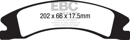 EBC Greenstuff Front Brake Pads | 15+ Cadillac Escalade Ext/Esv 6.2 2WD