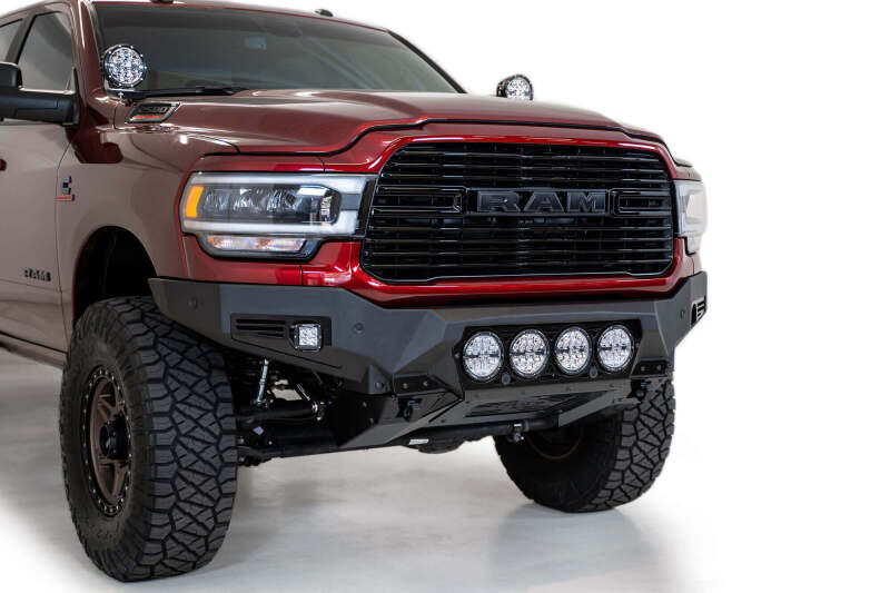 Addictive Desert Designs Bomber Front Bumper Rigid 6" Lights (FRONT): Fits RAM 2500/3500 2019-2026