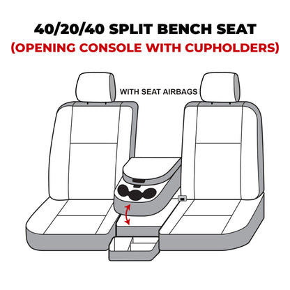 Covercraft Polycotton SeatSaver Seat Covers (FRONT): Ram 2500 / 3500 (19-24) - Charcoal