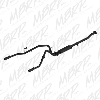 MBRP 2.5in D&S Dual Rear Exit Cat-Back Exhaust | Ford F-150 V6 Ecoboost (11-14) (S5240BLK)