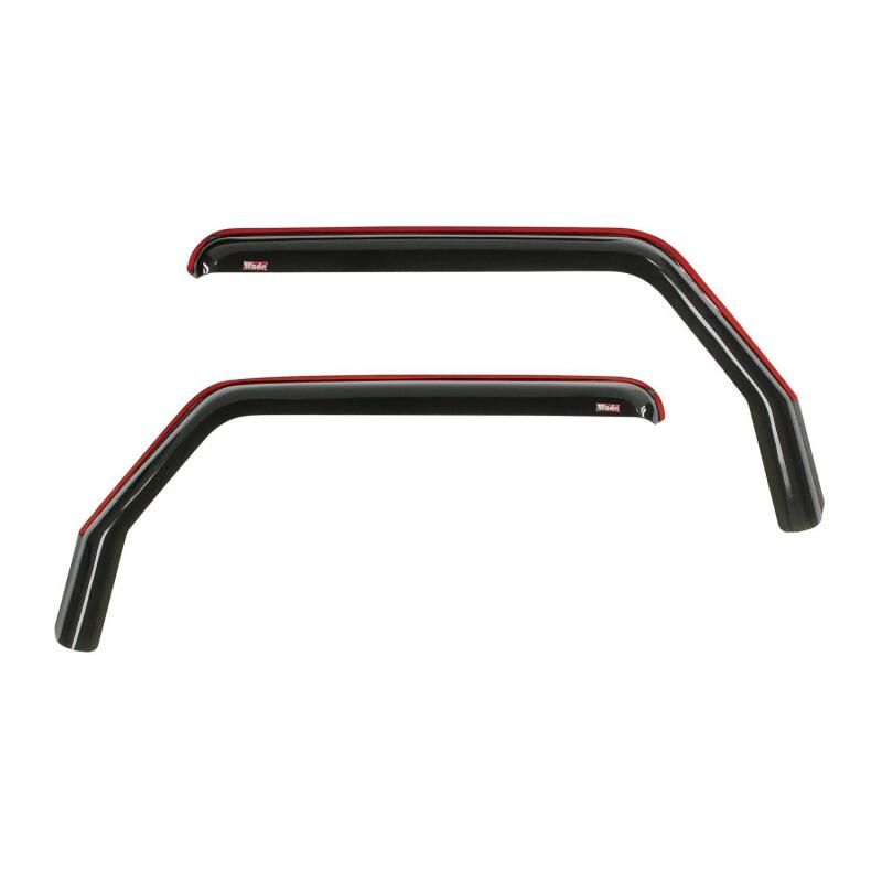 Westin Smoke Wade In-Channel Wind Deflector 2pc: Jeep Wrangler 2018-2024