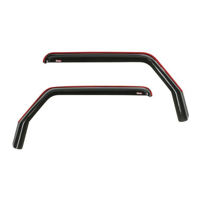 Westin Smoke Wade In-Channel Wind Deflector 2pc: Jeep Wrangler 2018-2024