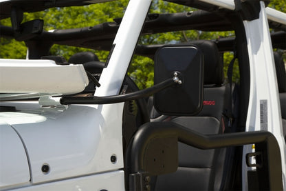 Rugged Ridge Square Trail Mirror Kit (LEFT/RIGHT): Jeep Wrangler JL / Gladiator JT 2018-26 / 20-24 - Black