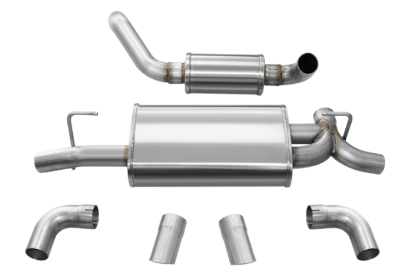 CORSA 2.5in Dual Rear Turn Down Exit Touring Axle-Back Exhaust | Jeep Wrangler JL (18-25) (21015)
