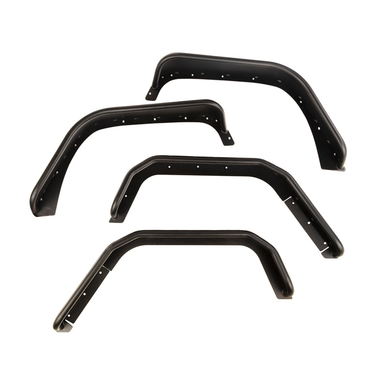 Rugged Ridge Steel Tube Fender Set (F&R): Jeep Wrangler (07-18) - Matte Black