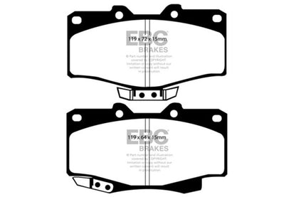 EBC Greenstuff Front Brake Pads | 90-91 Toyota 4 Runner 2.4