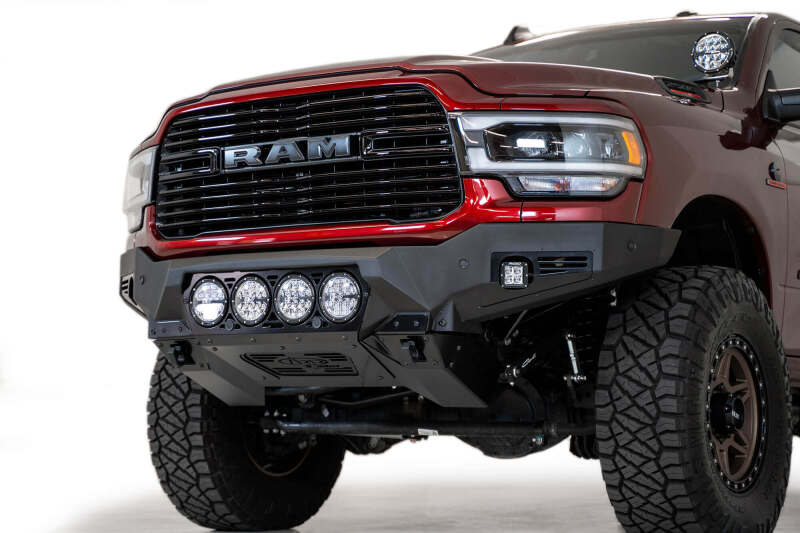 Addictive Desert Designs Bomber Front Bumper Rigid 6" Lights (FRONT): Fits RAM 2500/3500 2019-2026