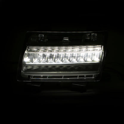 ANZO LED Fender Lights Sequential Signals (F&R): Jeep Wrangler JL / Gladiator JT 2018-2024 w/ Chrome - Clear