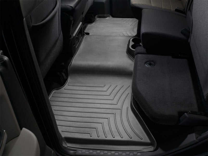 WeatherTech FloorLiner Rear Floor Mats (Black): Dodge Ram Crew / MegaCab (09-18)