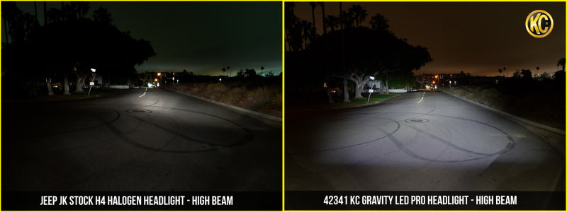 KC HiLiTES Gravity LED Pro 7" Headlights (FRONT): Jeep Wrangler JK 2007-2018