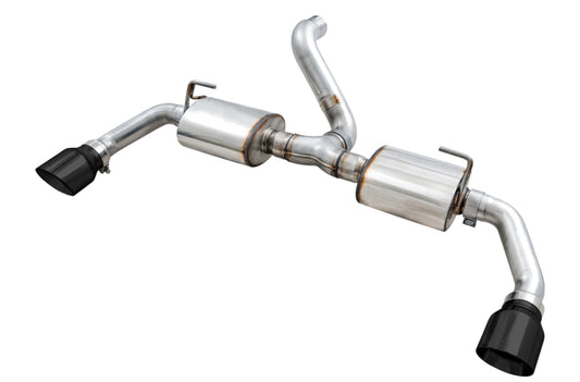 AWE Tread Edition Axleback Dual Exhaust Diamond Black Tips (REAR): Jeep Wrangler JL 2018-2024 2.0/3.6L
