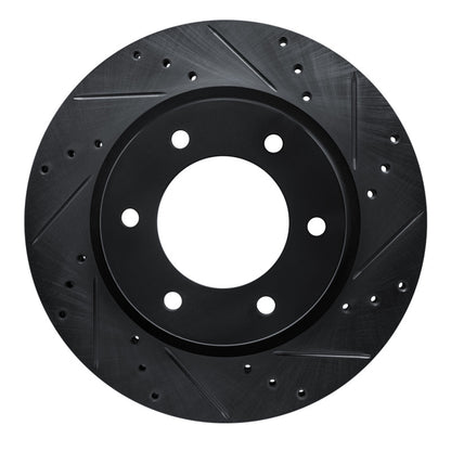 R1 Front Right Drilled & Slotted Black Brake Rotor | Ford Bronco / Ranger (19-26) (ECB-54275R)