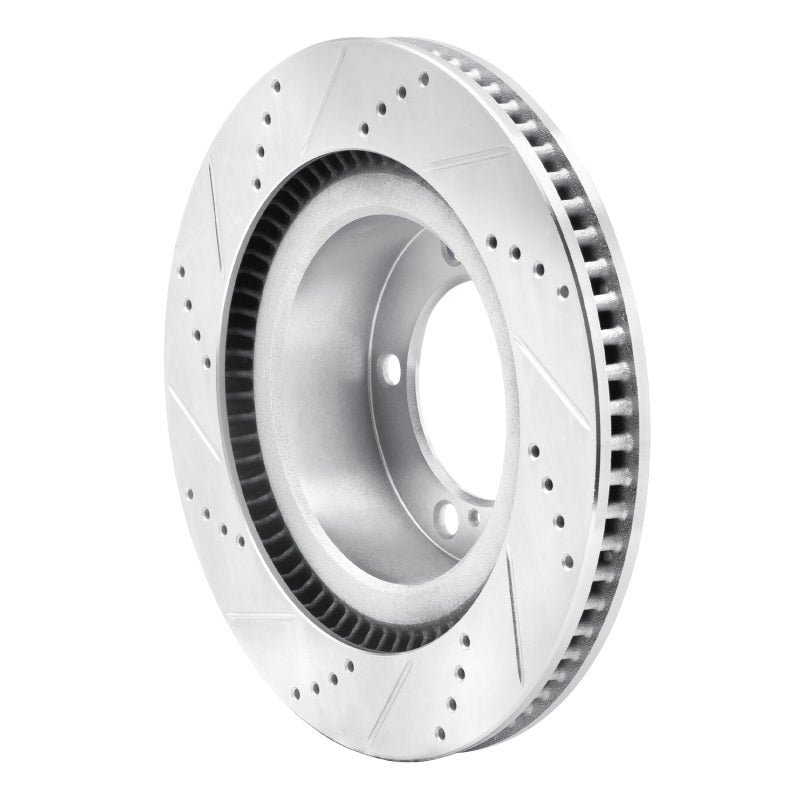 DFC Front Right Drilled & Slotted Silver Brake Rotor | Lexus LX570 (07-22) (631-76136R)