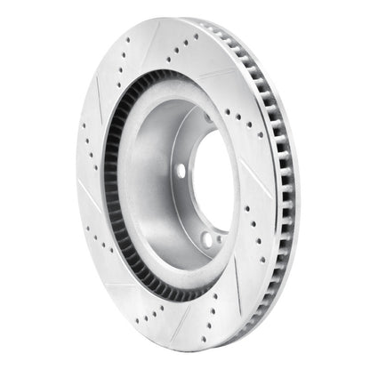 DFC Front Right Drilled & Slotted Silver Brake Rotor | Lexus LX570 (07-22) (631-76136R)