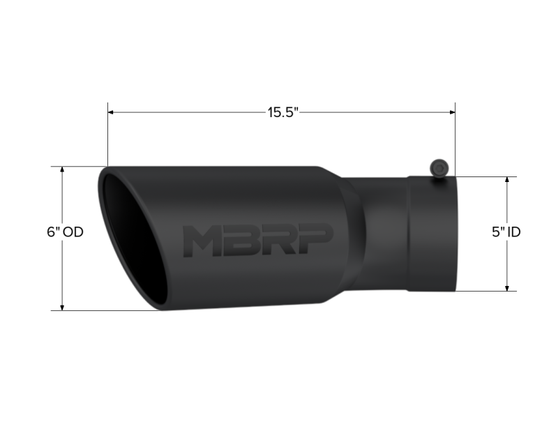 MBRP Universal 6in SS Tip | Silverado 2500/3500 HD (15-26) / Sierra 2500/3500 HD (S6005SLM)