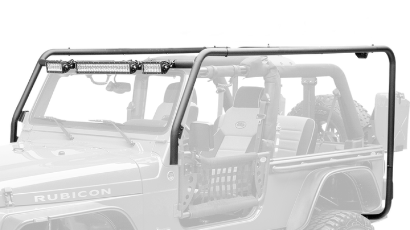 Body Armor 4x4 Powder Coated Roof Rack Crossbars and Rails: Jeep Wrangler (07-18)