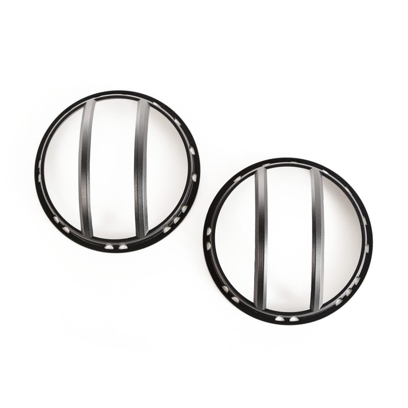 Rugged Ridge Black Elite Pivotal Headlight Euro Guard: Fits Most Jeep Wrangler Models (2007-2018)