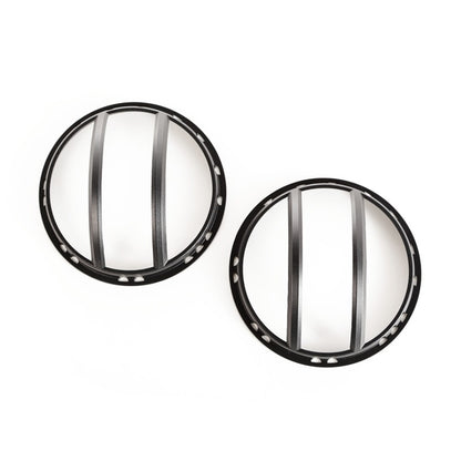 Rugged Ridge Black Elite Pivotal Headlight Euro Guard: Fits Most Jeep Wrangler Models (2007-2018)