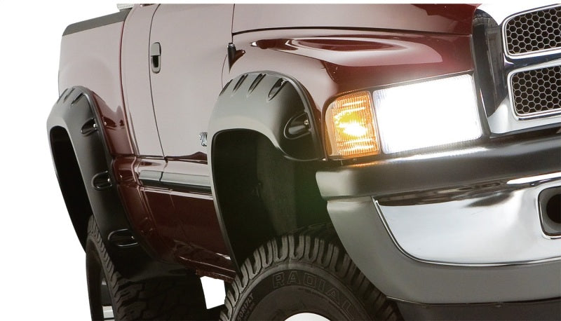 Bushwacker Pocket Style Fender Flares 4pc: Fits Most Ram 1500 Models (2019-2024) - Diamond Black