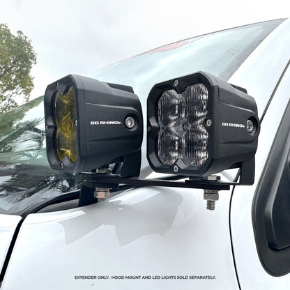 Go Rhino XE Hood Hinge Cube Light Mount | Ford Ranger / Bronco (19-26) (732400T)