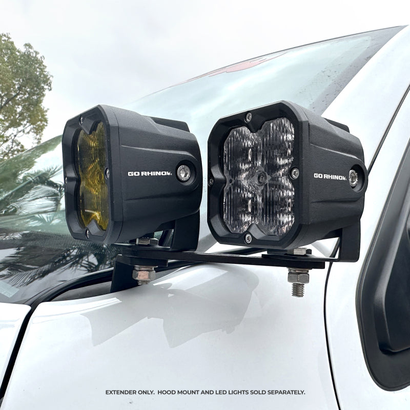 Go Rhino XE Hood Hinge Cube Light Mount | Ford Ranger / Bronco (19-26) (732400T)