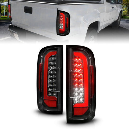 ANZO LED Tail Light Assembly w/ Red Lightbar Black Housing/Clear Lens | GMC Canyon (15-21) (311434)