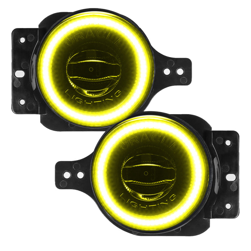 ORACLE Lighting Hi-Perf 20W LED Halo Fog Lights ColorSHIFT (F&R): 18-26 Jeep Wrangler JL / 20-24 Gladiator JT Sport w/ Sport & Sport S