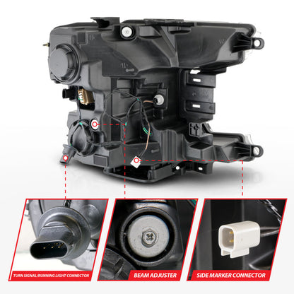 ANZO LED Projector Headlight w/ Light Bar Switchback Sequential Black | Ford F-150 (18-20) (111570)