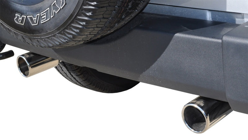 Corsa Performance Polished Sport Axle-Back Exhaust: Jeep Wrangler (2007-2017) / Wrangler JK (2018)