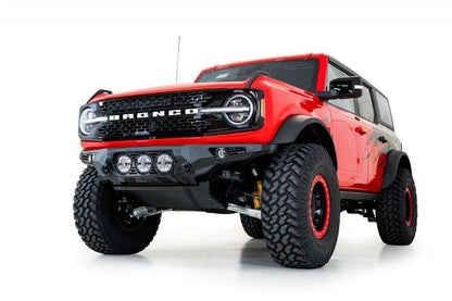 Addictive Desert Designs 2021+ Ford Bronco Bomber Front Bumper (w/ 3 Rigid 360 Mounts) Bumpers offroad accessory | Iron Ridge Offroad