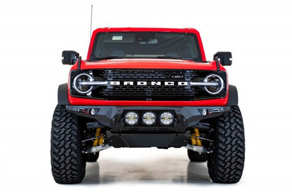 Addictive Desert Designs 2021+ Ford Bronco Bomber Front Bumper (w/ 3 Rigid 360 Mounts) Bumpers offroad accessory | Iron Ridge Offroad