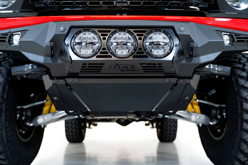 Addictive Desert Designs 2021+ Ford Bronco Bomber Skid Plate (Use w/ Bomber Front Bumper) Body Armor & Protection offroad accessory | Iron Ridge Offroad