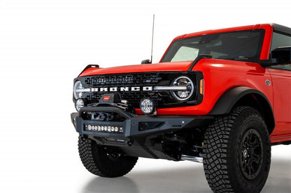 Addictive Desert Designs 2021+ Ford Bronco Rock Fighter Front Bumper - Hammer Black Bumpers offroad accessory | Iron Ridge Offroad