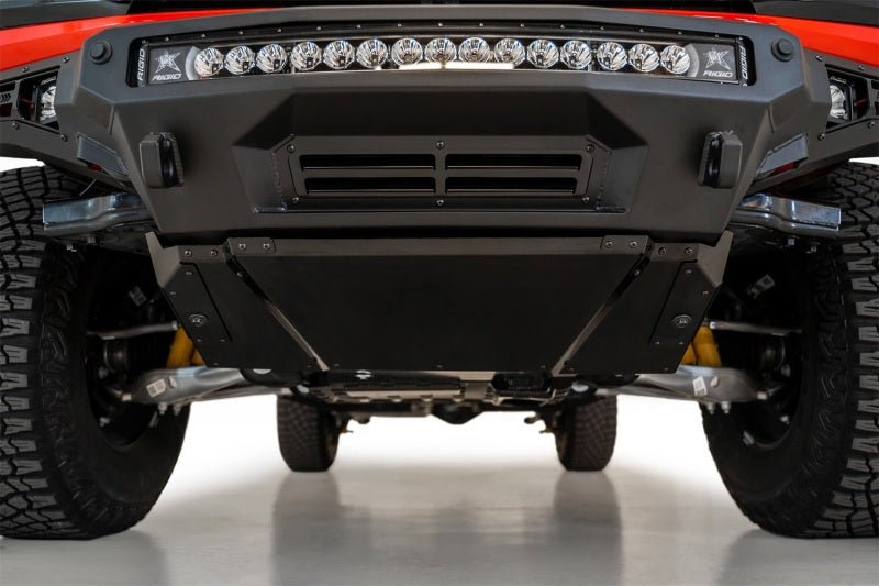 Addictive Desert Designs 2021+ Ford Bronco Stealth Fighter Front Bumper Skid Plate Kit Body Armor & Protection offroad accessory | Iron Ridge Offroad