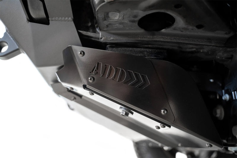 Addictive Desert Designs 2021+ Ford Bronco Stealth Fighter Front Bumper Skid Plate Kit Body Armor & Protection offroad accessory | Iron Ridge Offroad