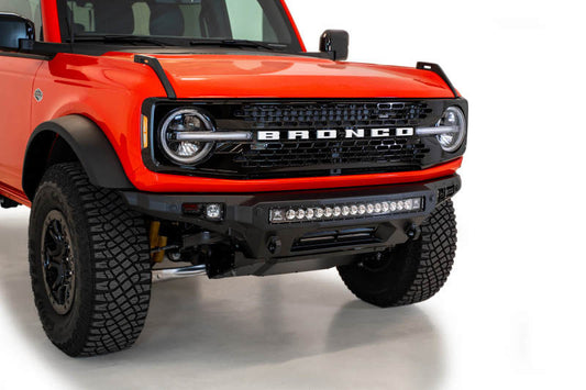 Addictive Desert Designs 2021+ Ford Bronco Stealth Fighter Front Bumper w/ Winch Mount Bumpers offroad accessory | Iron Ridge Offroad