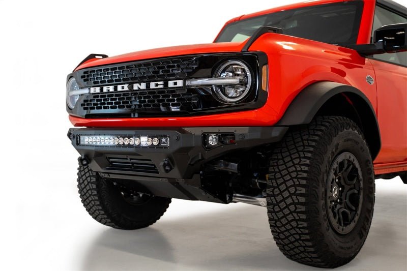 Addictive Desert Designs 2021+ Ford Bronco Stealth Fighter Front Bumper w/ Winch Mount Bumpers offroad accessory | Iron Ridge Offroad