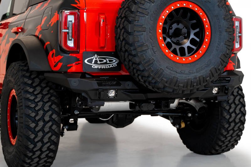 Addictive Desert Designs 2021+ Ford Bronco Stealth Fighter Rear Bumper Bumpers offroad accessory | Iron Ridge Offroad