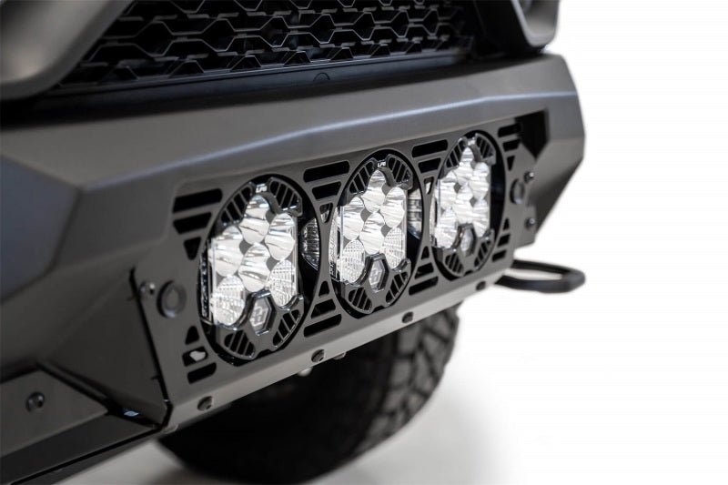 Addictive Desert Designs Bomber Front Bumper (FRONT): Ram 1500 TRX (19-24) - Hammer Black Bumpers, Grilles & Guards offroad accessory | Iron Ridge Offroad