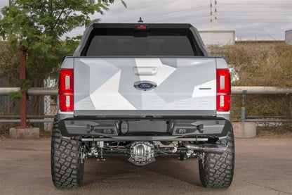Addictive Desert Designs Stealth Fighter Rear Bumper w/ Backup Sensor Holes - 2019 - 2023 Ford Ranger Bumpers offroad accessory | Iron Ridge Offroad