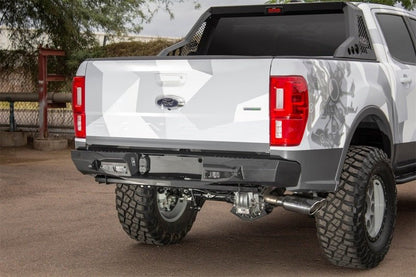 Addictive Desert Designs Stealth Fighter Rear Bumper w/ Backup Sensor Holes - 2019 - 2023 Ford Ranger Bumpers offroad accessory | Iron Ridge Offroad