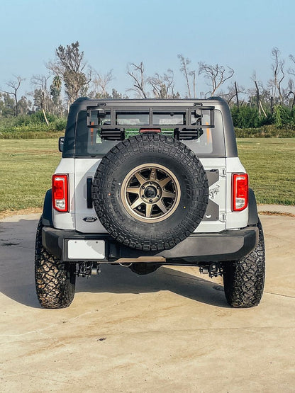 Advanced Accessory Concepts Spare Tire Cargo Carrier Mount - 2021+ Ford Bronco Exterior Styling offroad accessory | Iron Ridge Offroad