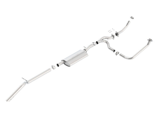Borla S-Type Cat-Back Exhaust System (Turn Down Exit): Jeep Wrangler JK 3.6L V6 2012 - 2018