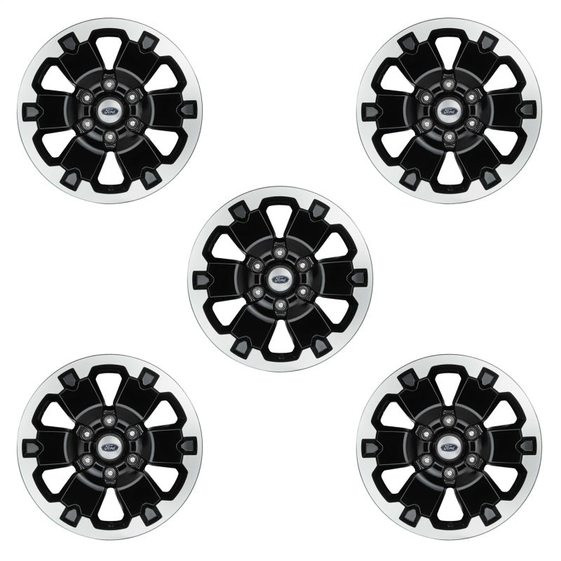 Ford Racing 18in Black Machined Face Wheel Kit | Ford Bronco (21-26) (M-1007K-BB5)