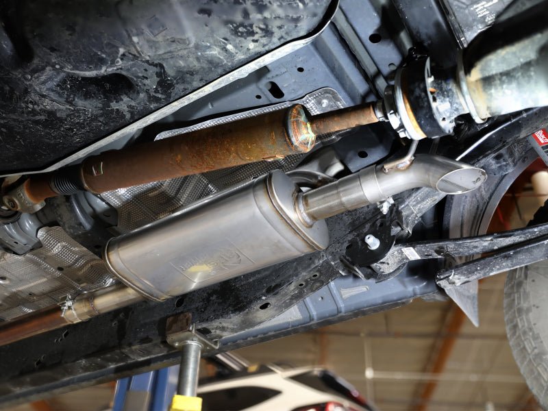 aFe 2024+ Ford Ranger L4 - 2.3L (t) Rock Basher 2.5in 409SS Cat - Back Exhaust Exhaust, Mufflers & Tips offroad accessory | Iron Ridge Offroad