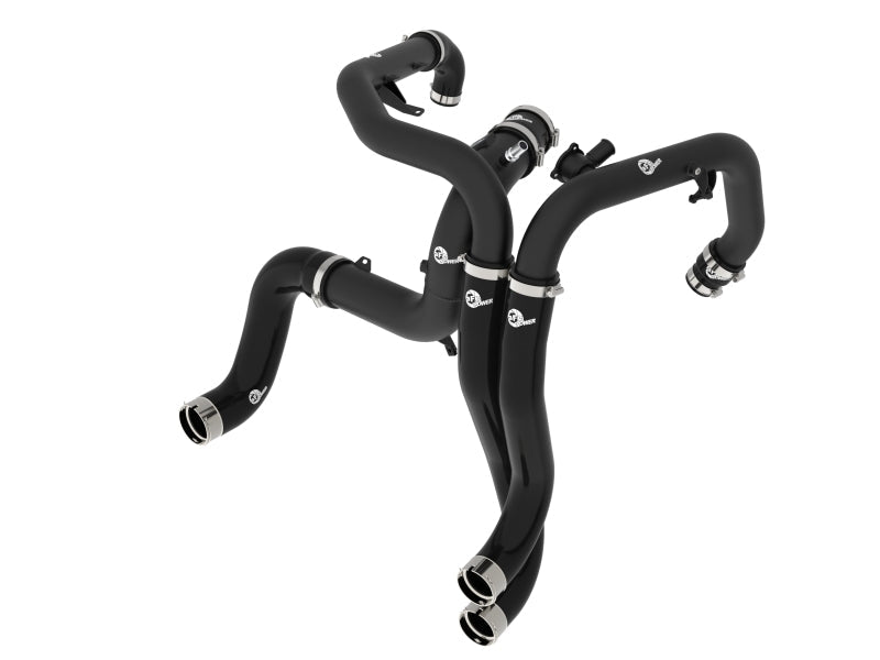 aFe 22 - 26 Ford Bronco Raptor V6 - 3.0L BladeRunner Aluminum Hot and Cold Charge Pipe Kit - Black Forced Induction offroad accessory | Iron Ridge Offroad