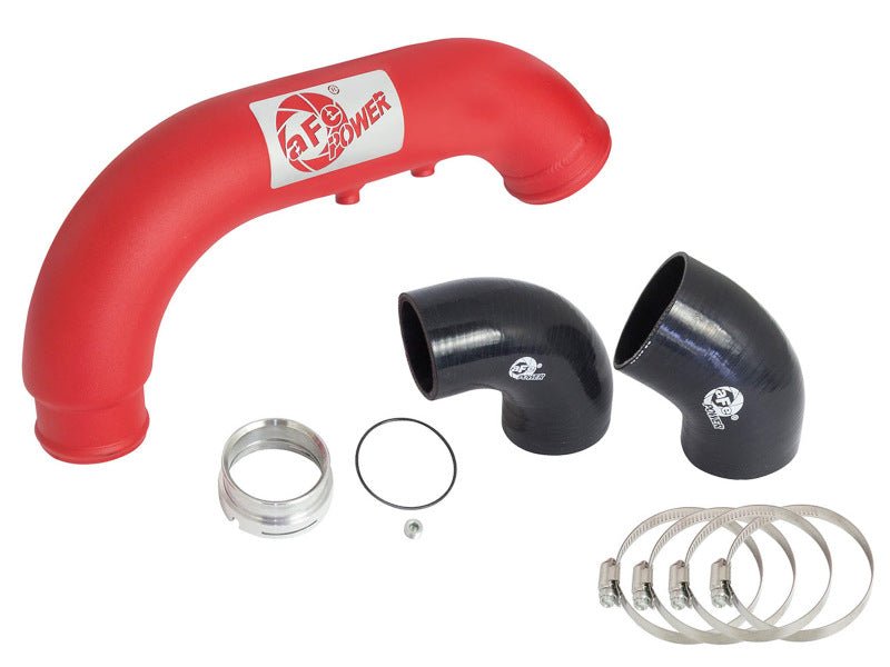 aFe 3in Red IC Tube Cold Side w/Coupling & Clamp Kit | GM Colorado/Canyon 2.8L (46-20269-R) Forced Induction offroad accessory | Iron Ridge Offroad